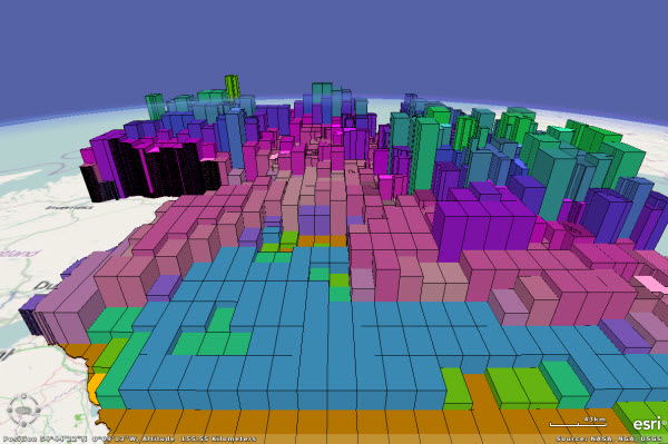 Exprodat's 3D Extruder add-in for ArcGIS Explorer
