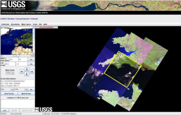USGS Global Visualisation Viewer